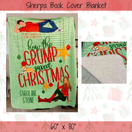 How the Grump Saved Christmas — Sherpa Book Cover Blanket